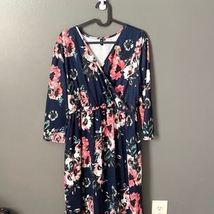 BOGO!! womens zattcas floral long sleeve maxi dress